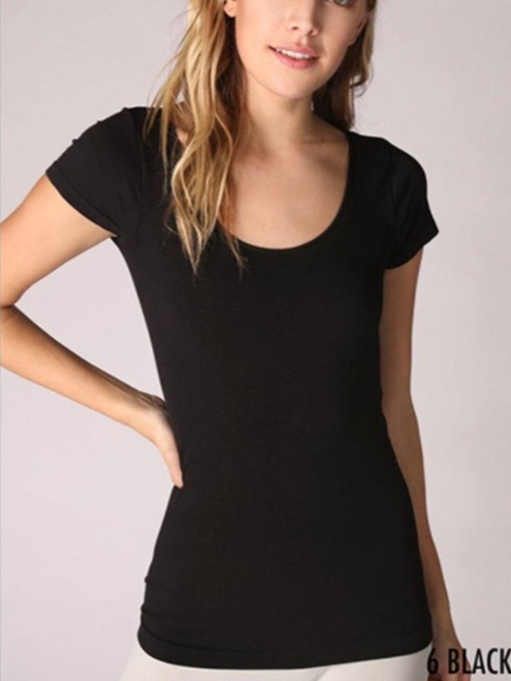 NEW Black Cap Sleeve Seamless, Soft and Stretchy Short Sleeve Top